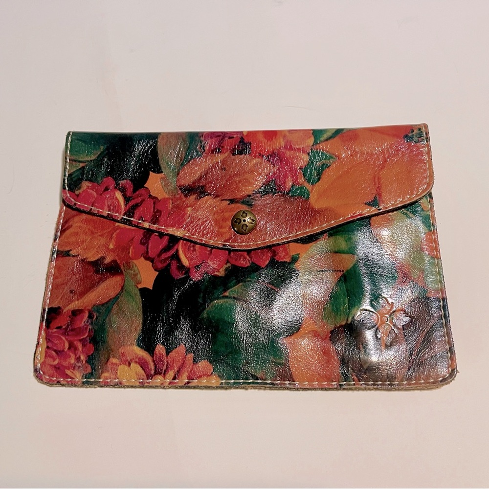 PATRICIA NASH HERITAGE FLORAL Tech Portfolio Mini ITALIAN LEATHER CLUTCH CASE